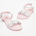 Kidy Bow Accented Flat Sandals with Buckle Closure-Girl%27s Sandals-thumbnailMobile-2