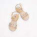 Kidy Cutwork Detail Flat Sandals with Buckle Closure-Girl%27s Sandals-thumbnail-1