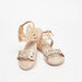Kidy Cutwork Detail Flat Sandals with Buckle Closure-Girl%27s Sandals-thumbnail-3