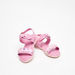 Kidy Solid Sandals with Buckle Closure and Bow Appliques-Girl%27s Sandals-thumbnail-3