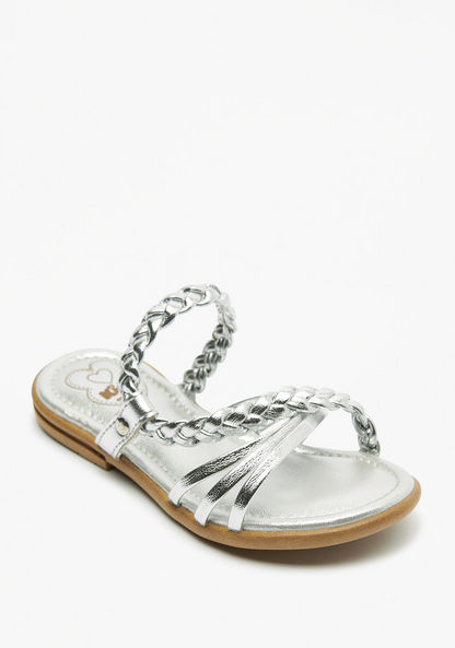 Kidy Braided Strap Slip-On Sandals-Girl%27s Sandals-image-0