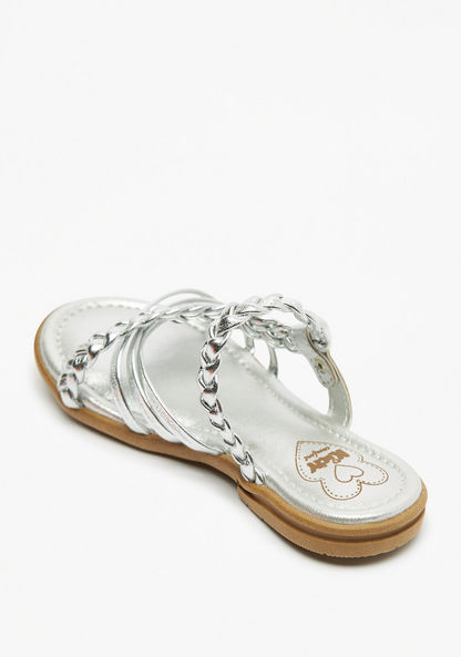 Kidy Braided Strap Slip-On Sandals-Girl%27s Sandals-image-1