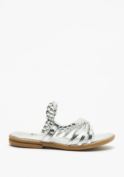 Kidy Braided Strap Slip-On Sandals-Girl%27s Sandals-image-2