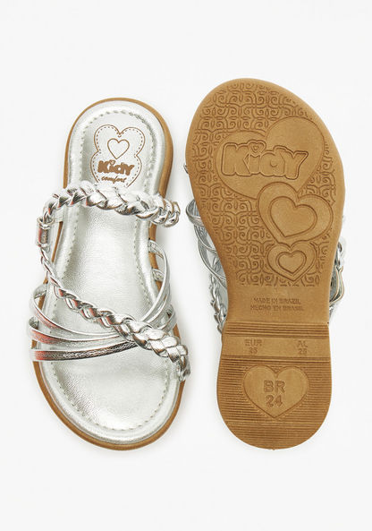 Kidy Braided Strap Slip-On Sandals-Girl%27s Sandals-image-3