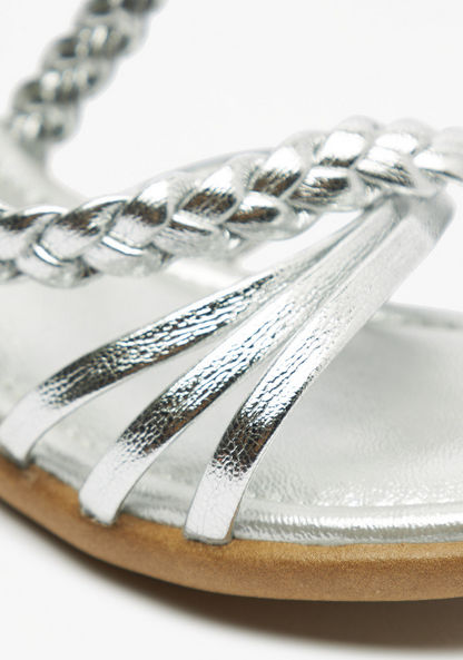 Kidy Braided Strap Slip-On Sandals-Girl%27s Sandals-image-4