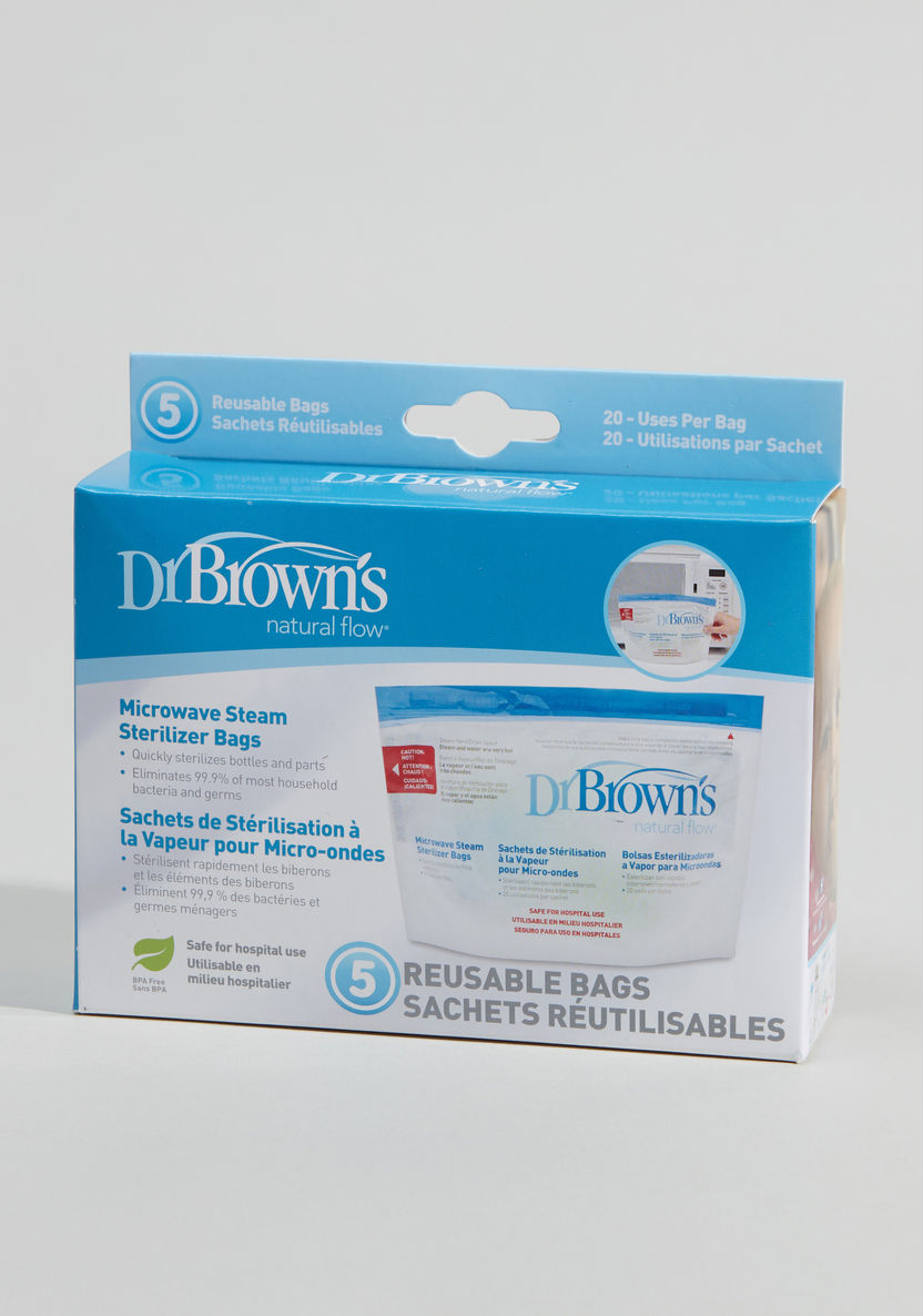 Dr Brown's 5-Piece Microwave Sterilizing Bag-Sterilizers and Warmers-image-0