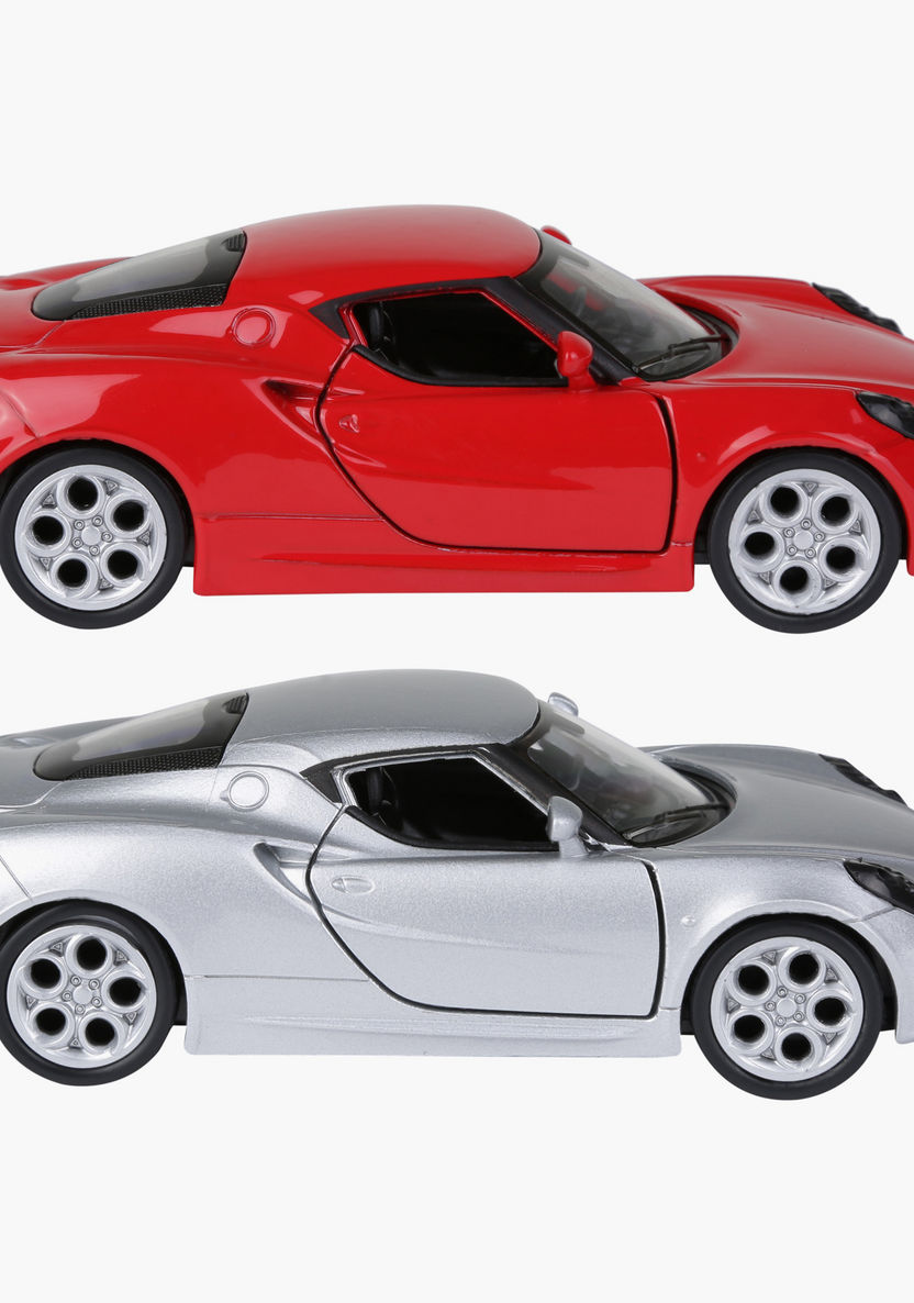 Welly Pull Back Twin Alfa Romeo 4C Car Pack-Scooters and Vehicles-image-2