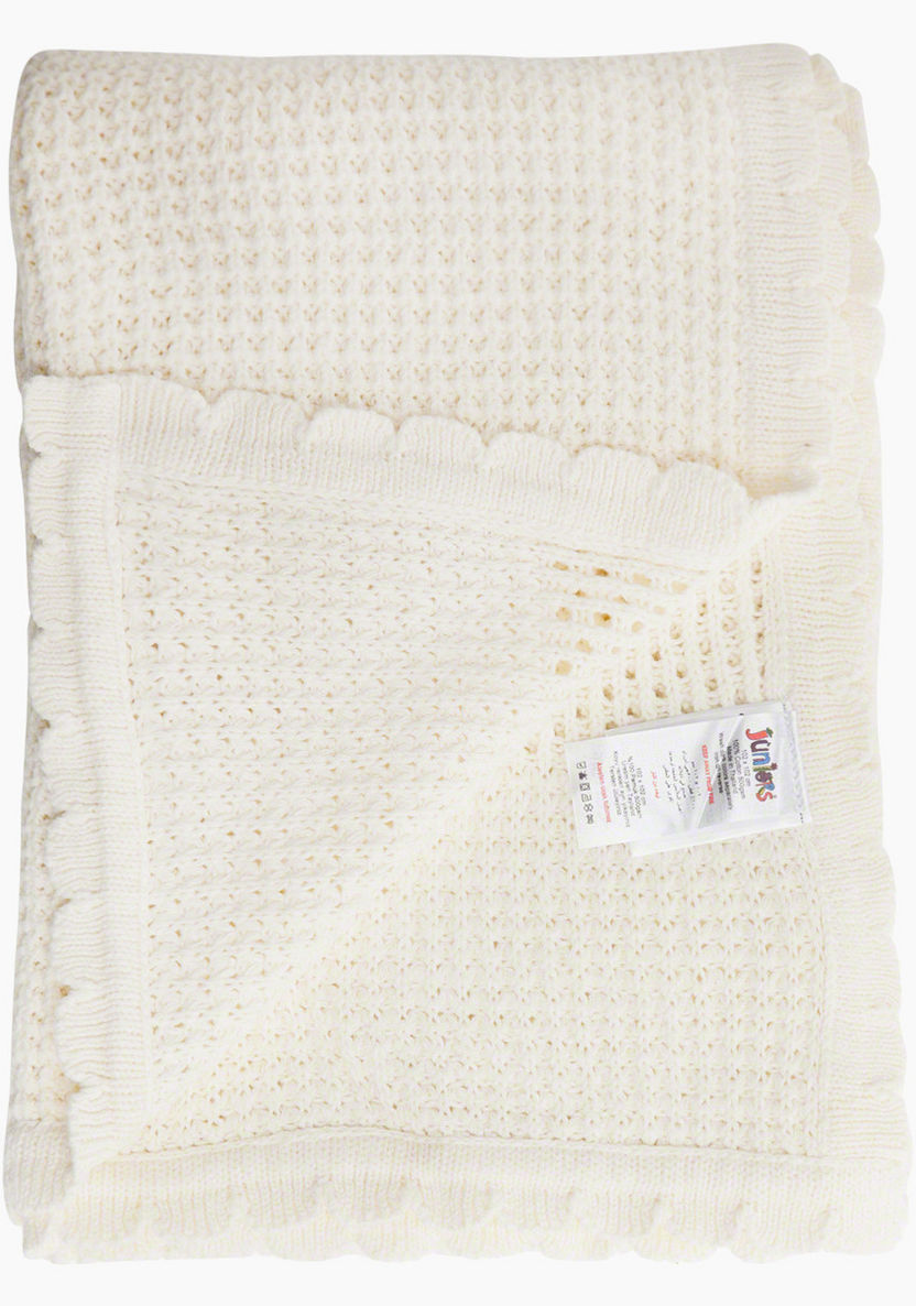 Juniors Knitted Cellular Blanket-Blankets and Throws-image-1