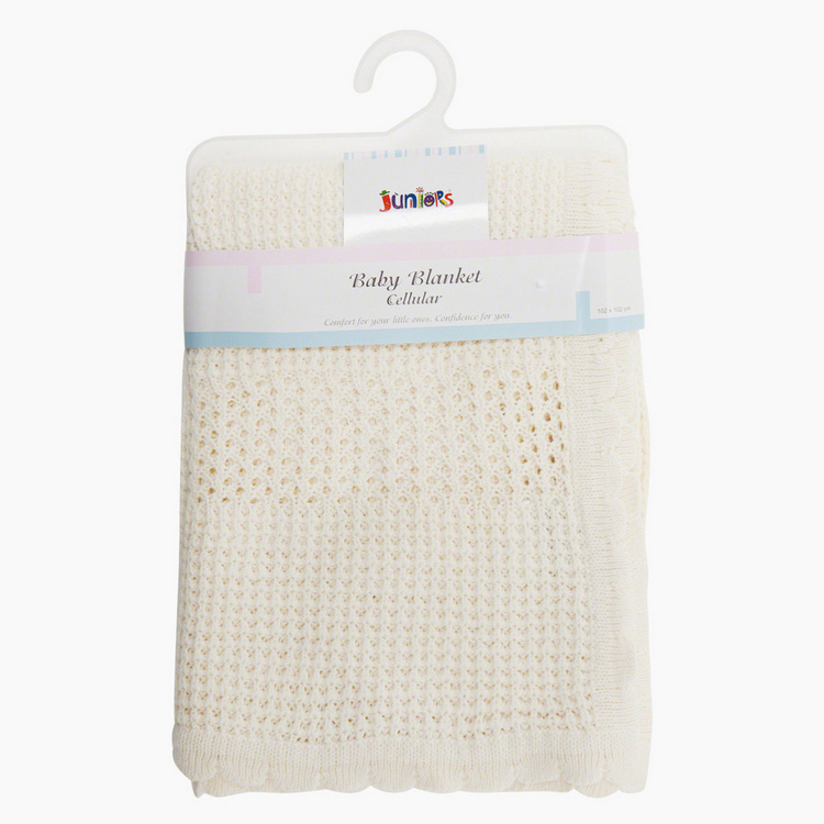 Juniors Knitted Cellular Blanket