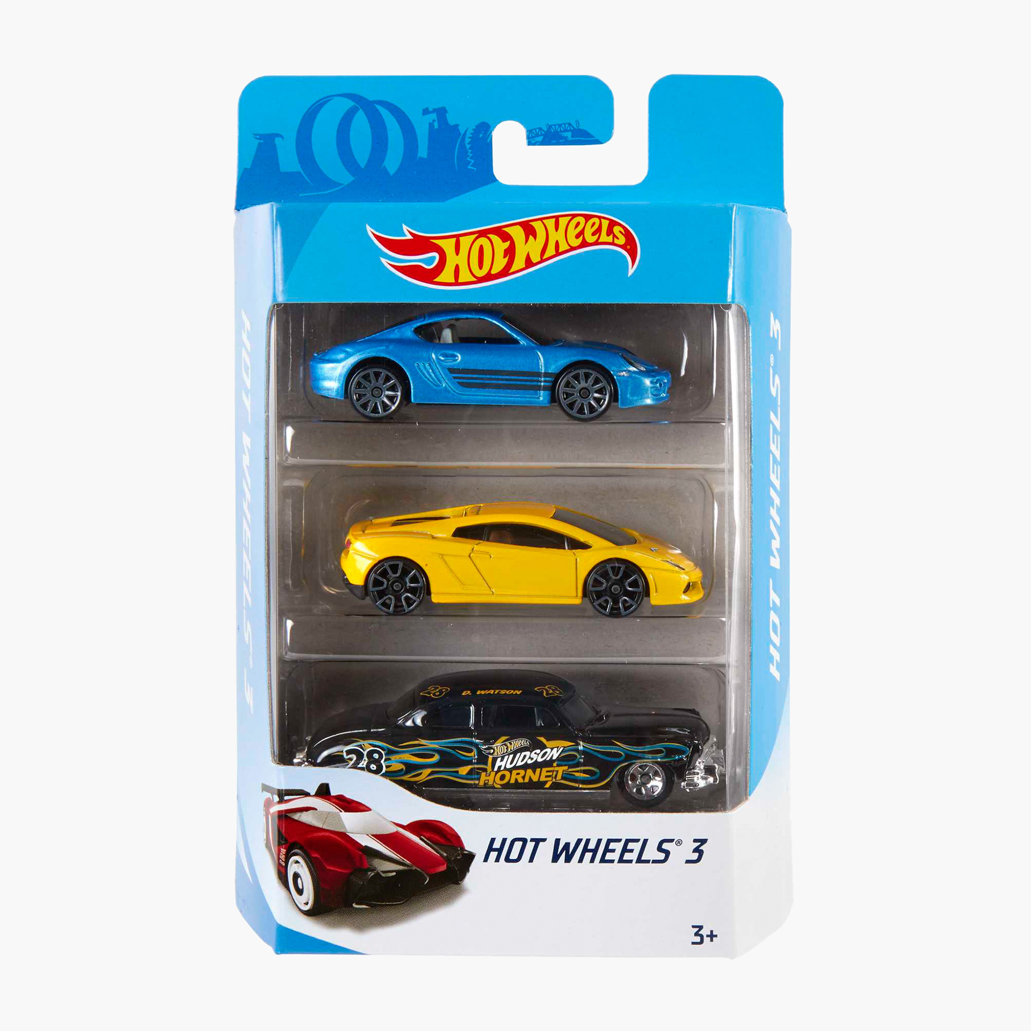 Hot Wheels 1:64 Scale Race Cars, Pick-Up Trucks, Rescue Vehicles, Hot Rods, 3-Pack (Styles May Vary)-toys-playvehicles-cars-image-2