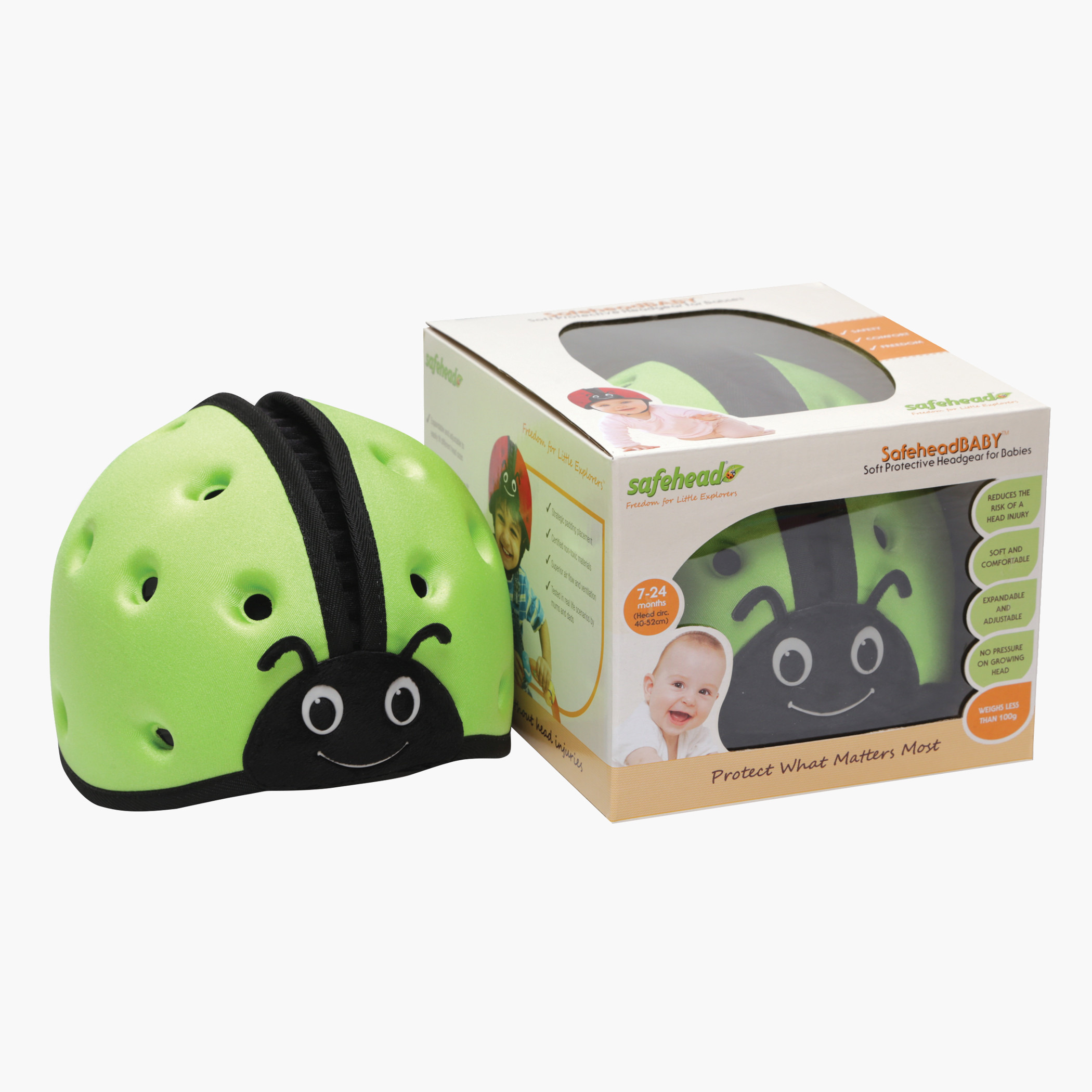 SafeheadBABY Lady Bird Helmet - Green-toys-outdoor-bikesandrideons-bikesafetyaccessories-image-3