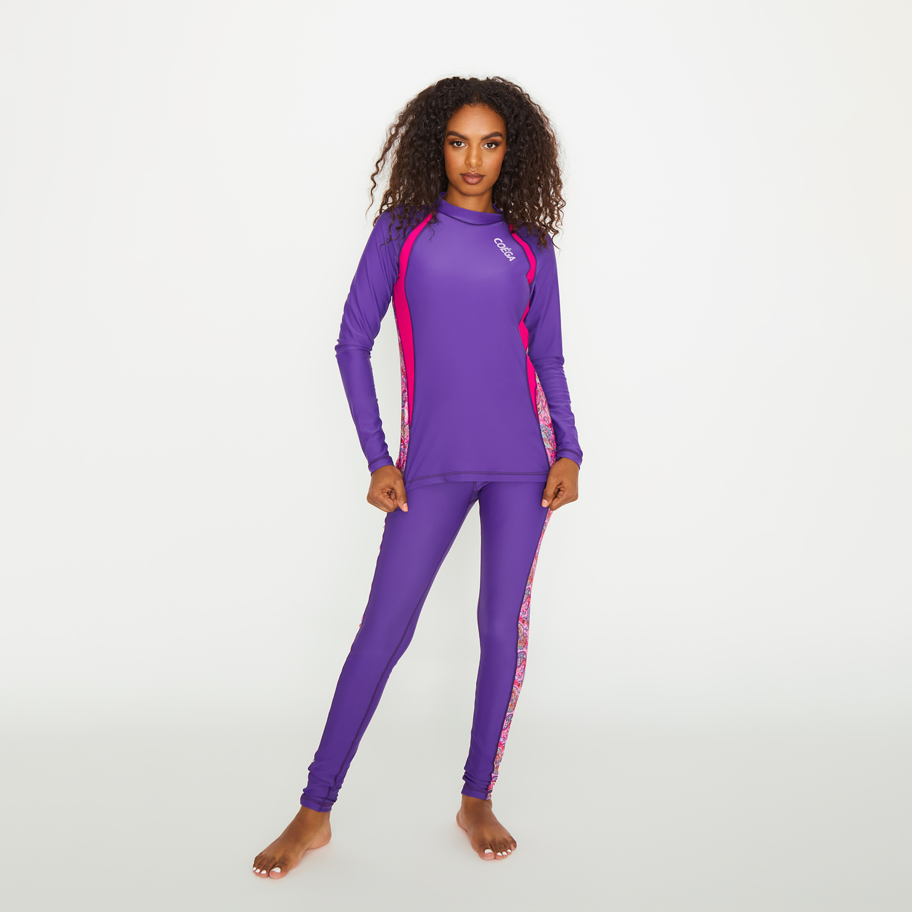 Coega Women's Swim Tights, Mauve Paisley-women-clothing-sportswearandactivewear-bottoms-image-4