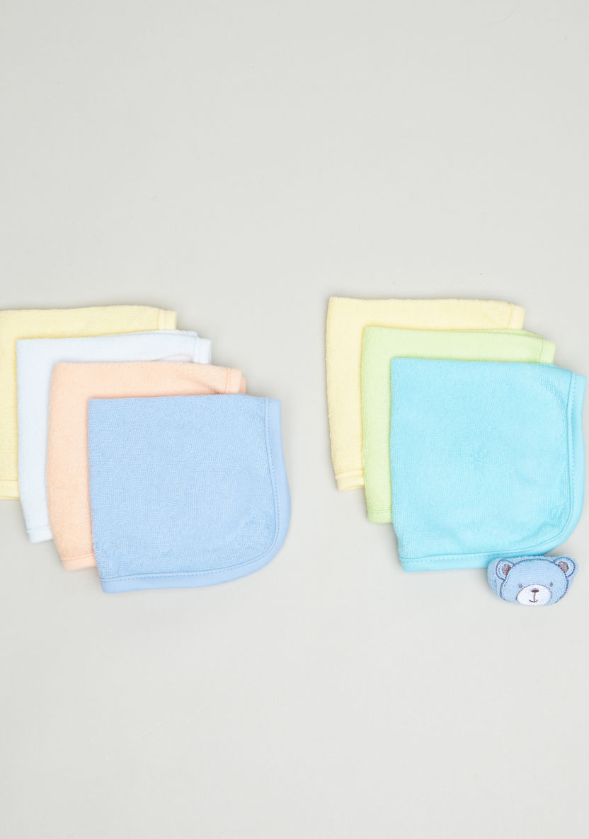 Juniors Textured 7-Piece Washcloth Set with Toy-Towels and Flannels-image-1