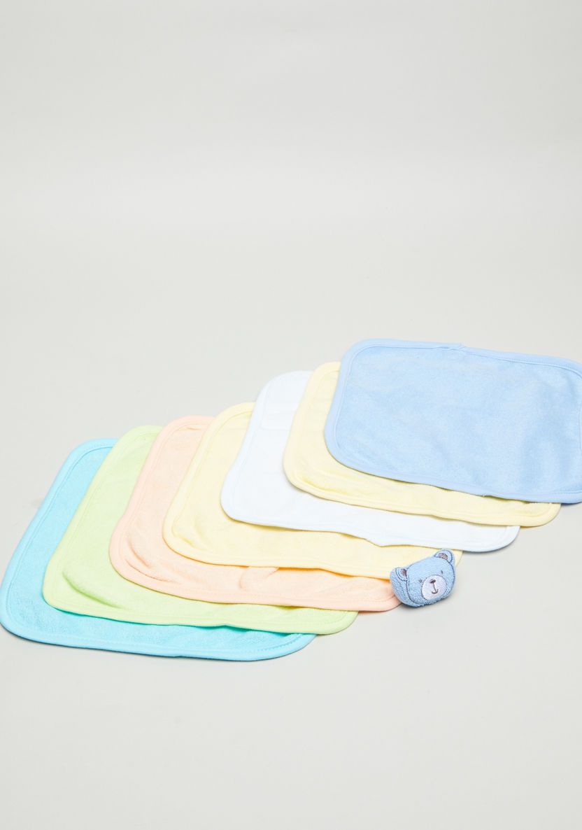 Juniors Textured 7-Piece Washcloth Set with Toy-Towels and Flannels-image-2