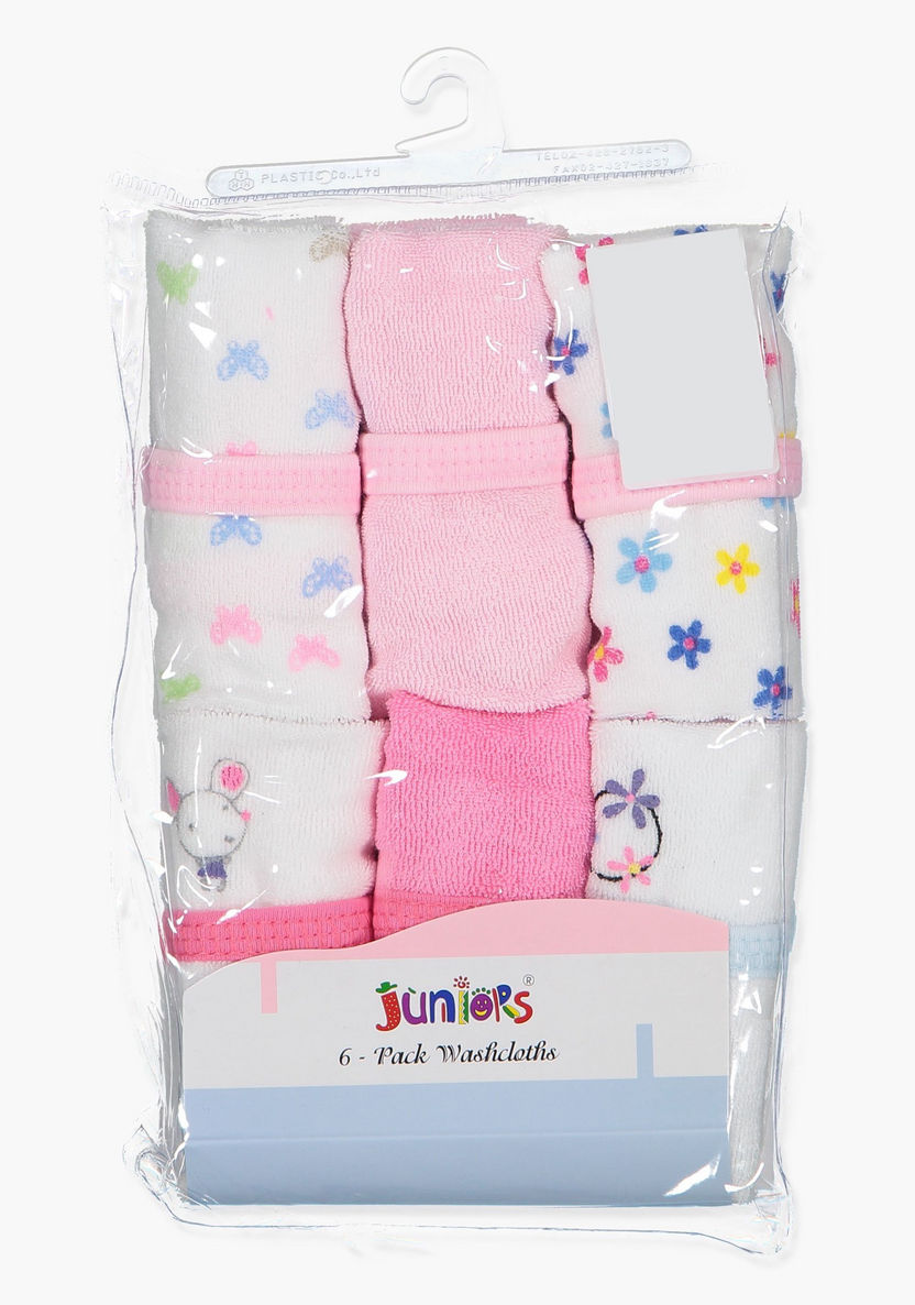 Juniors Printed Washcloth - Set of 6-Towels and Flannels-image-1