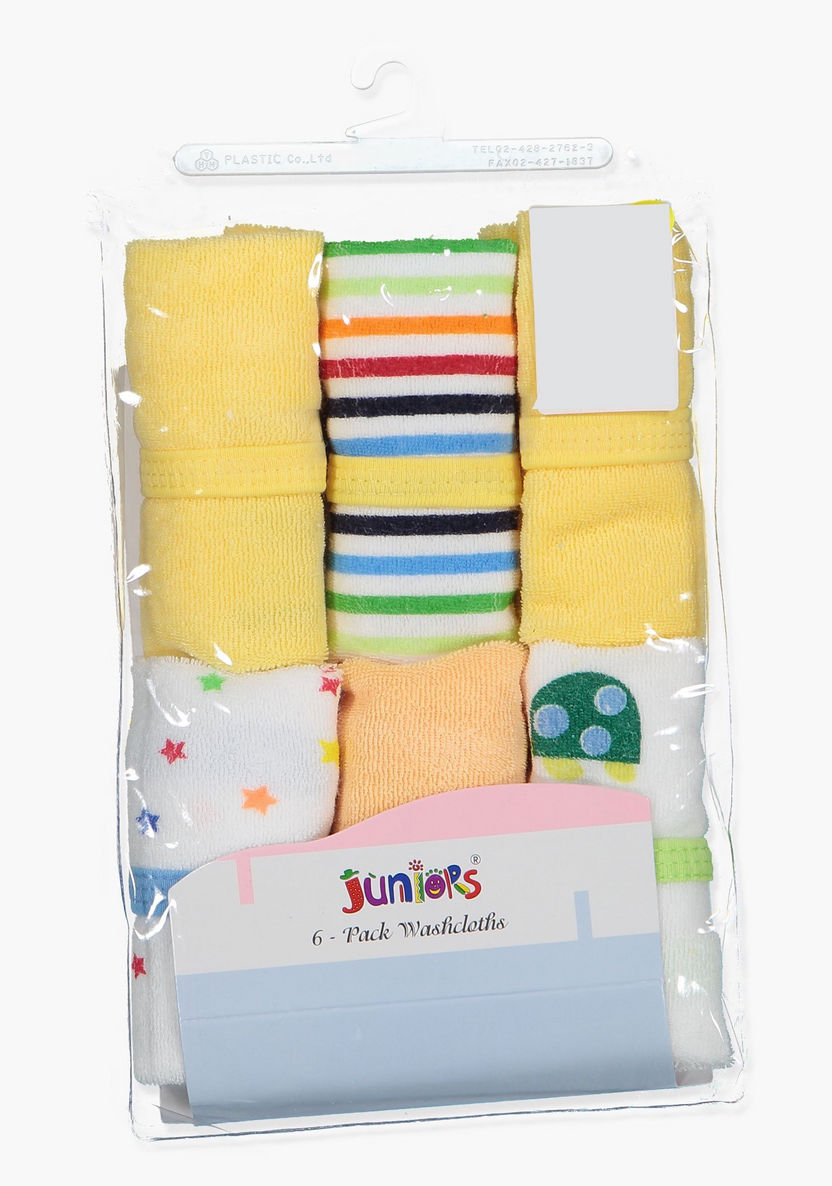 Juniors Printed Washcloth - Set of 6-Towels and Flannels-image-1