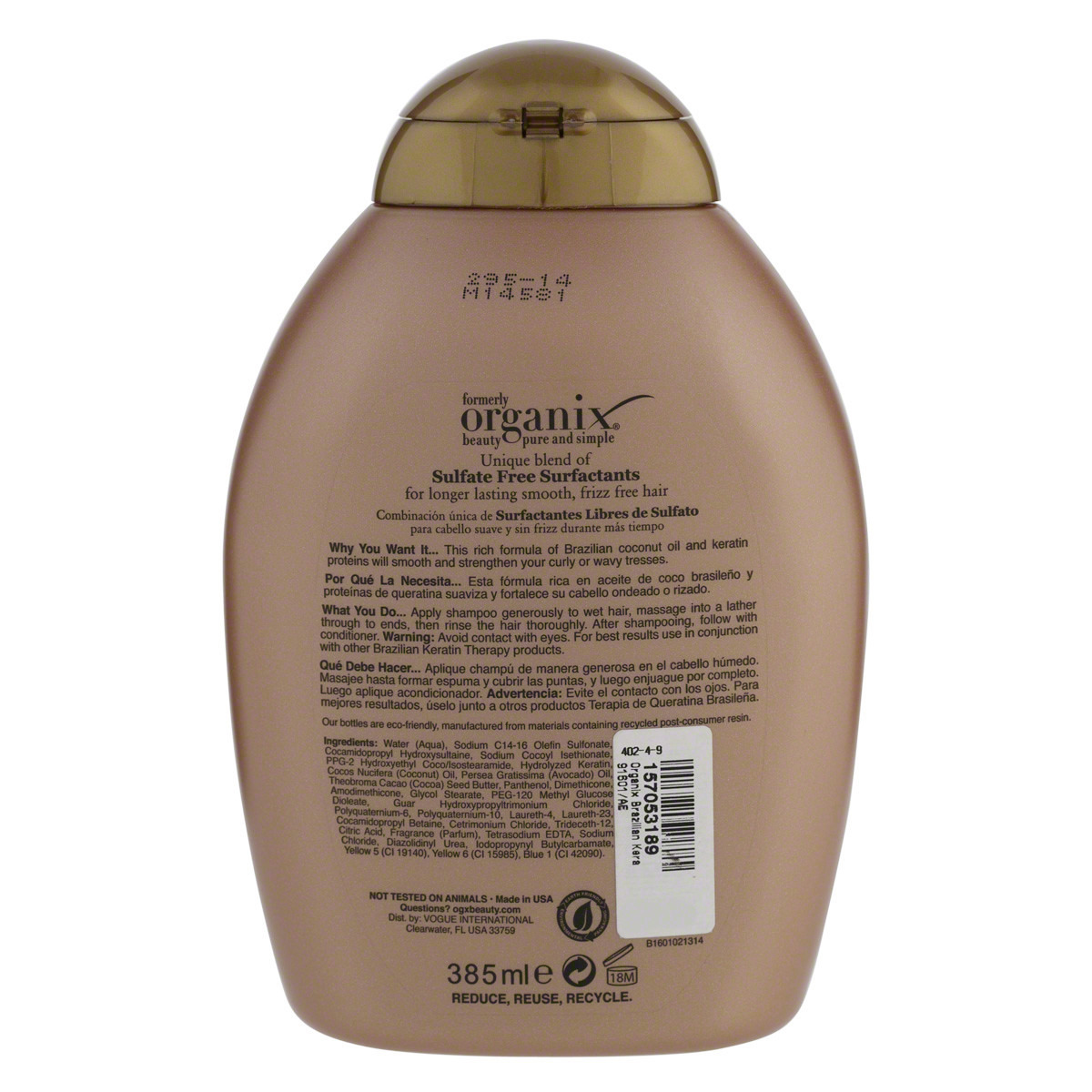 Buy OGX Brazilian Keratin Therapy Shampoo 13 oz Online Centrepoint Bahrain