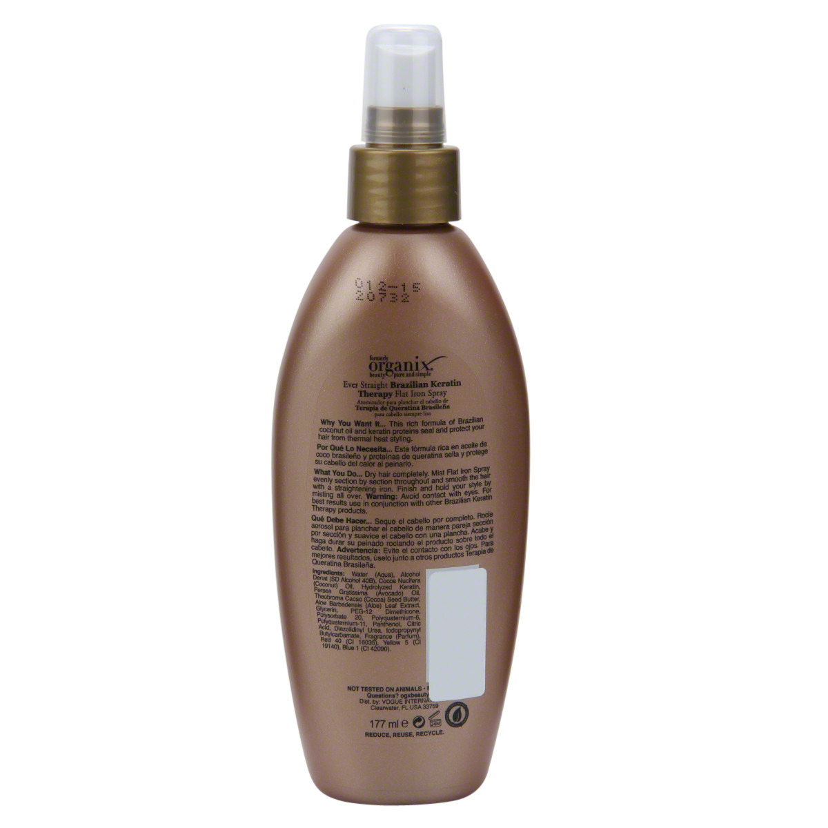 Flat iron clearance spray ogx