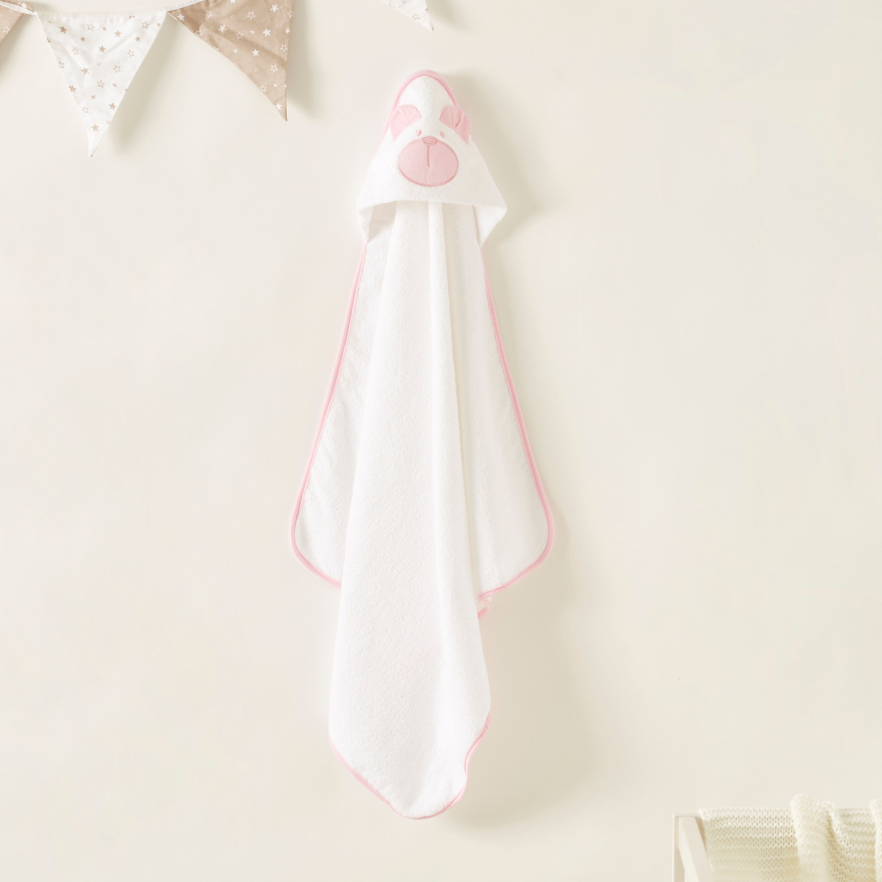 Juniors Embroidered Towel with Hood - 76x76 cms-baby-bathandcare-towels-image-1