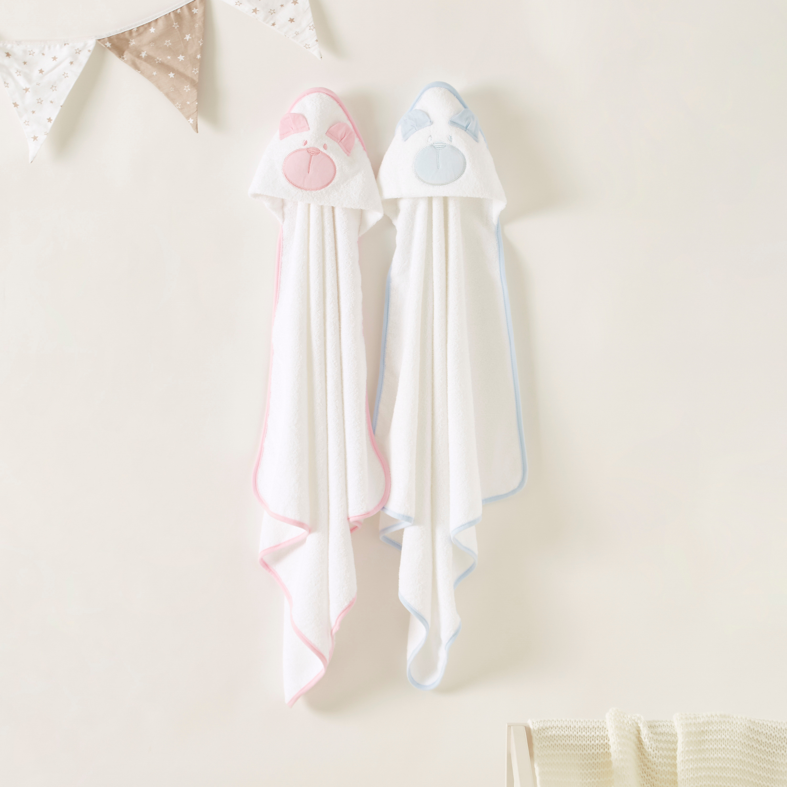 Juniors Embroidered Towel with Hood - 76x76 cms-baby-bathandcare-towels-image-5
