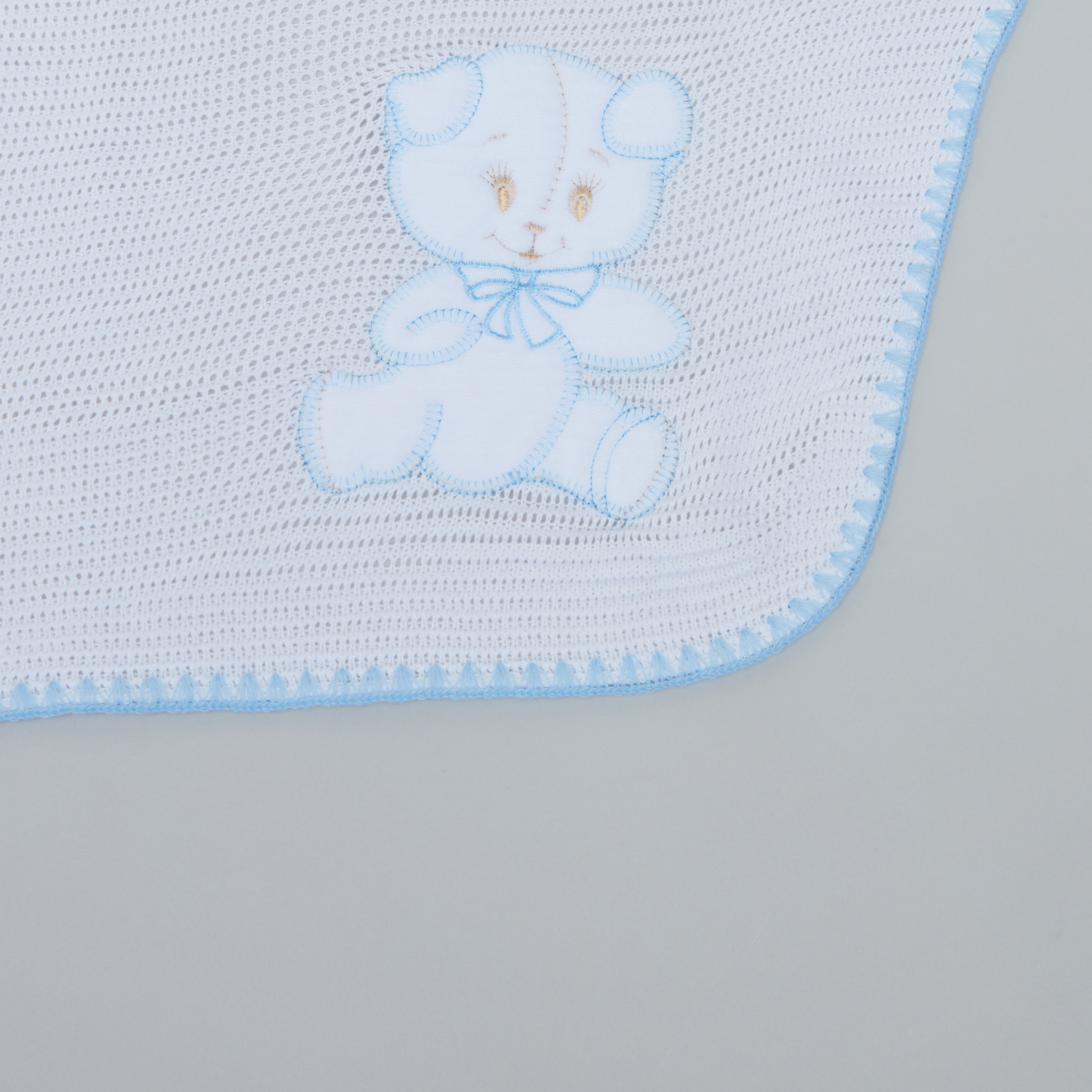 Juniors Bear Applique Detail Shawl - 100x100 cms-baby-nursery-blanketsandswaddles-blanketsandquilts-image-3