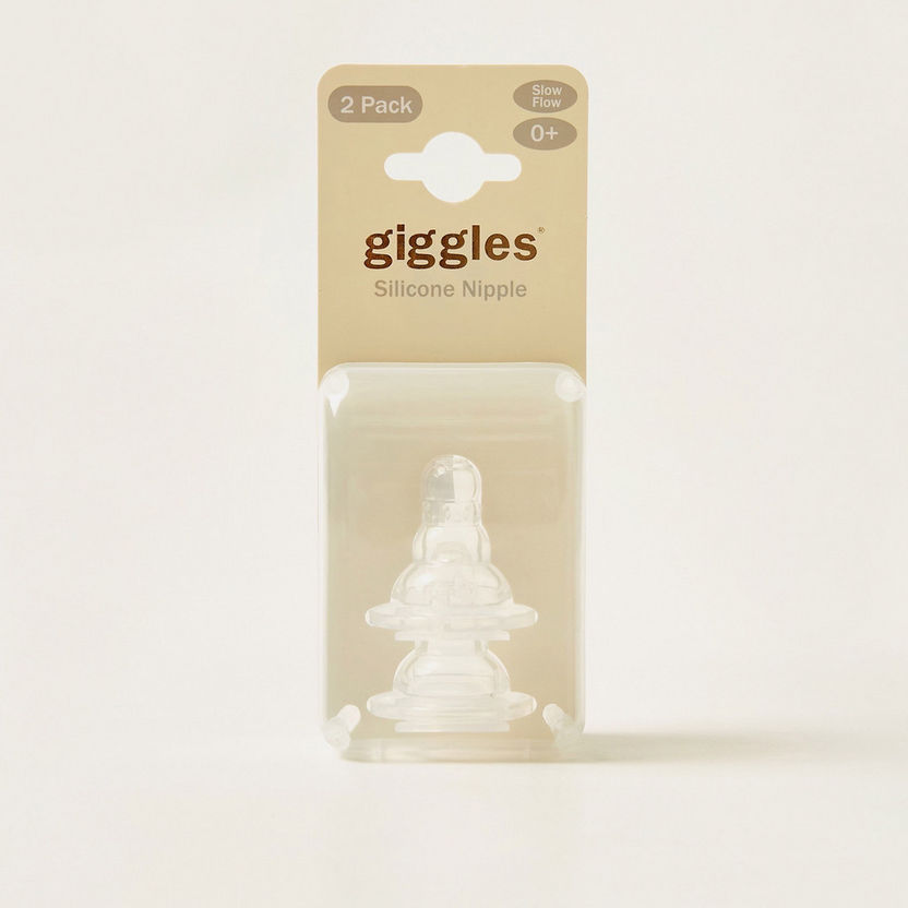 Giggles Slow Flow Nipple - Set of 2-Bottles and Teats-image-3