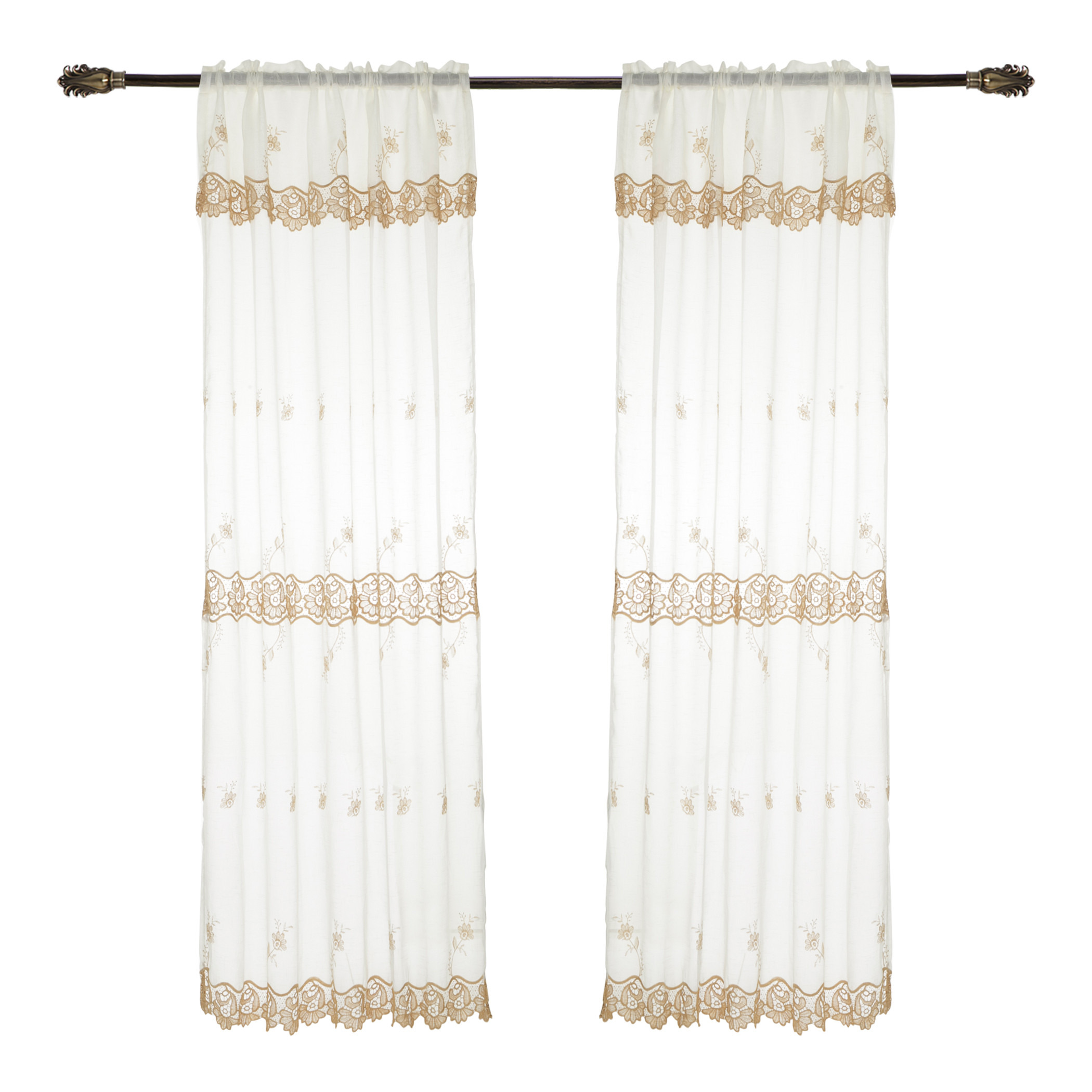 Adore Lace Curtains - Set of 2-household-windows-curtains-image-1