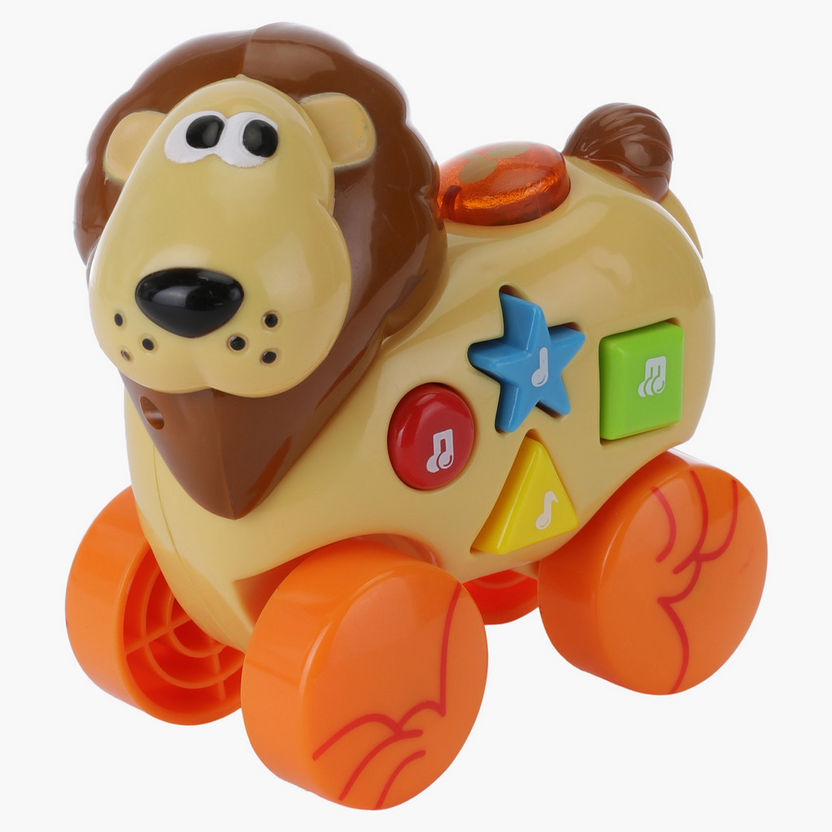 Juniors Musical Roll Along Lion Toy-Baby and Preschool-image-0
