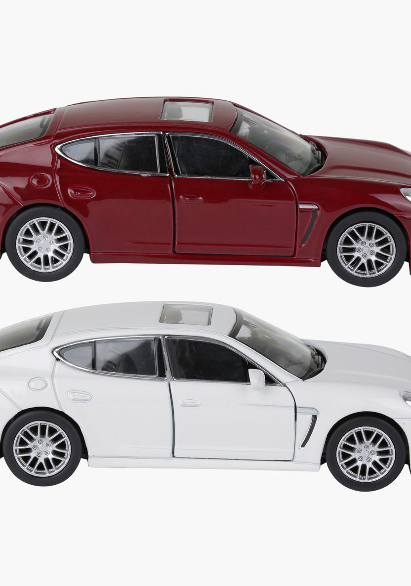 Welly Porsche Panamera Pull Back Diecast Twin Car Set-Scooters and Vehicles-image-2