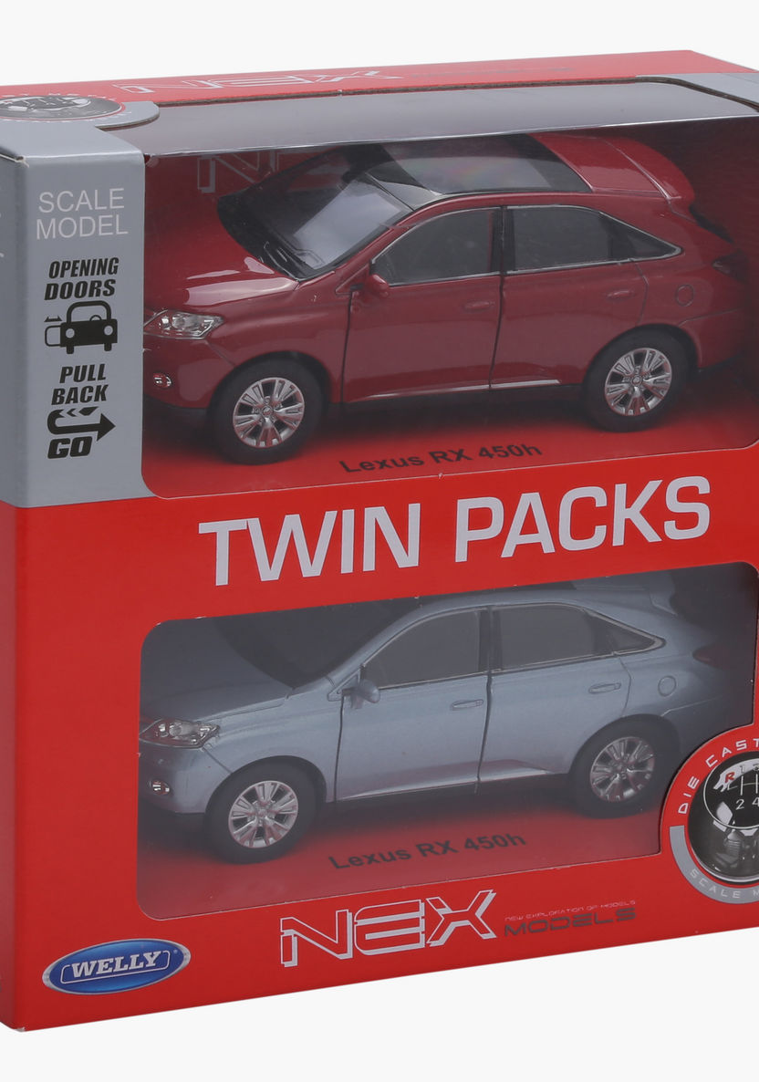 Welly Pull Back Twin Lexus RX 450h Car Pack-Scooters and Vehicles-image-4