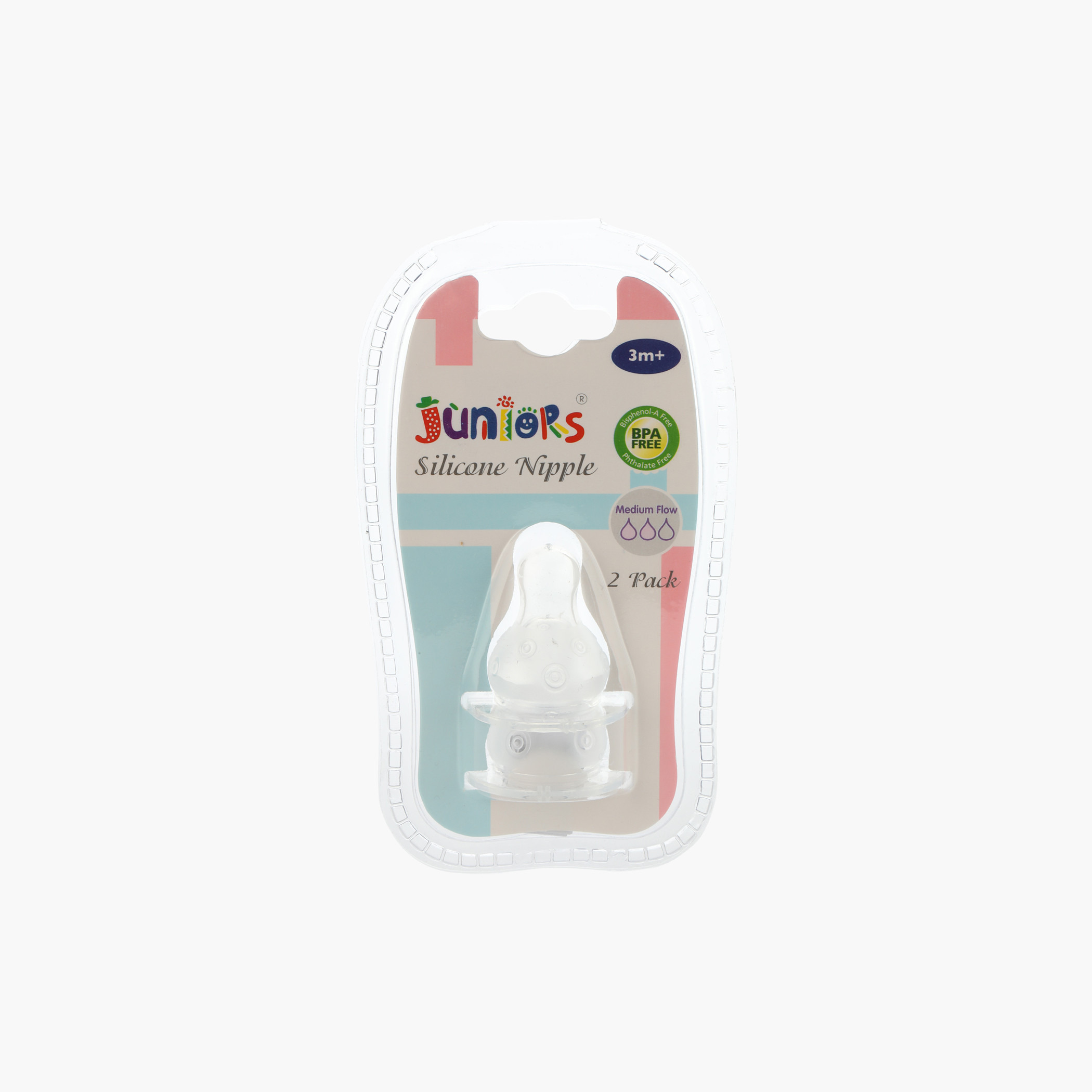 حلمات رضّاعة ذات تدفق متوسط من جونيورز - قطعتان-baby-feeding-feedingbottles-bottlesandteats-image-1