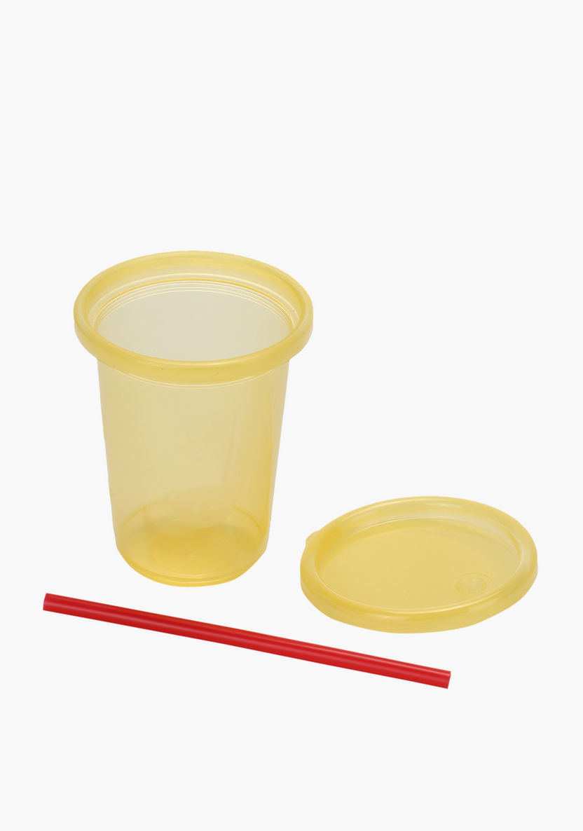Juniors Disposable Tumbler Cup with Straw - Set of 4-Mealtime Essentials-image-1