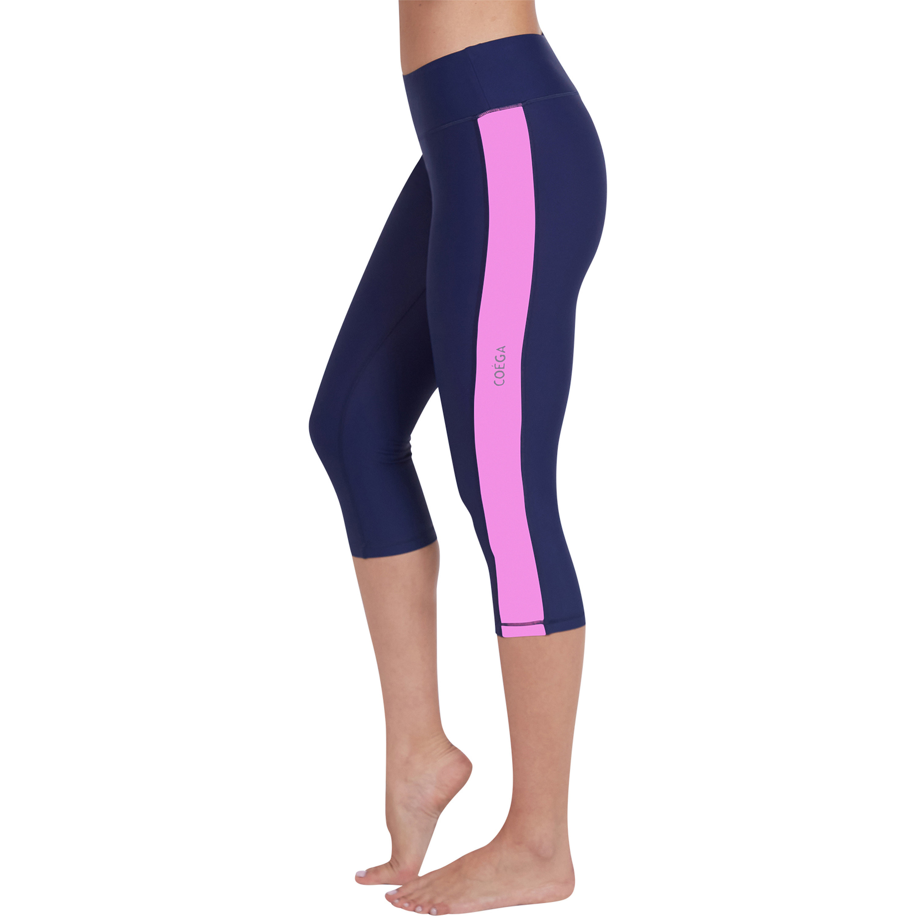 كويغا - فيزون ليقنز سباحة نسائية بطول ثلاثة أرباع، لون أزرق ووردي بنقشة الرخام-women-clothing-swimandbeach-swimsuits-image-3