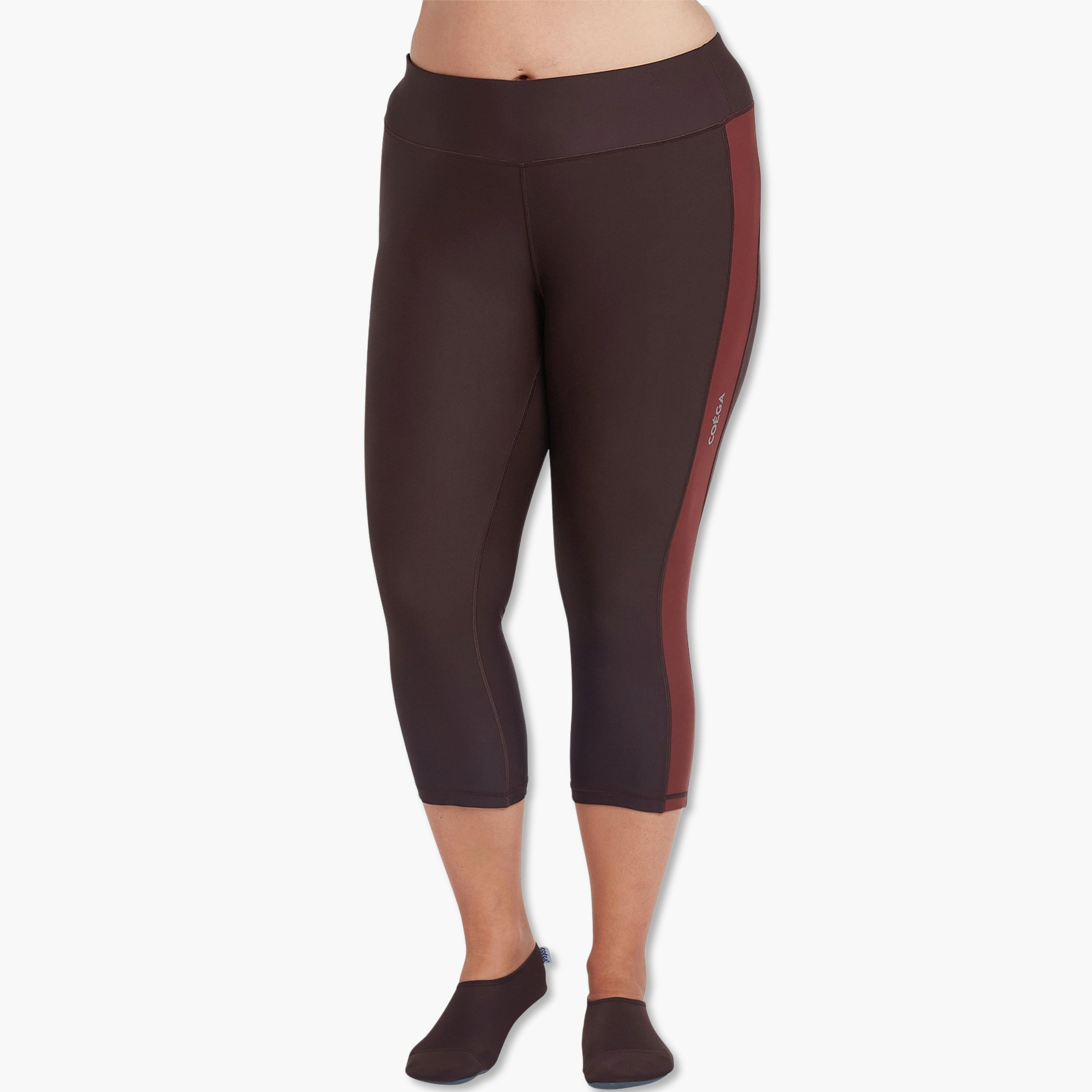 Coega Women's 3/4 Swim Tights - Chocolate Tie Dye-sports-women-clothing-swimwear-image-1