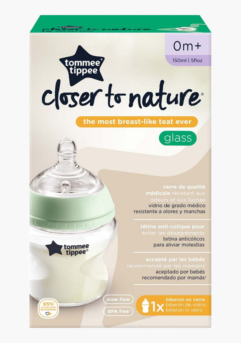 Tommee Tippee Glass Feeding Bottle - 150 ml-Bottles and Teats-image-4