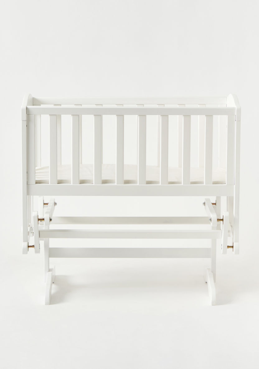 Giggles Wooden Gliding Cradle - White (Up to 6 months)-Cradles and Bassinets-image-1