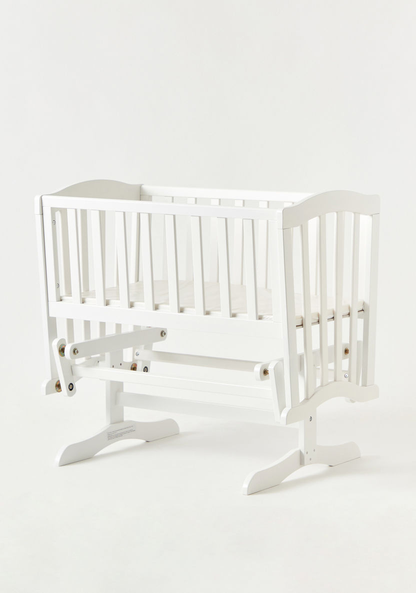 Giggles Wooden Gliding Cradle - White (Up to 6 months)-Cradles and Bassinets-image-3