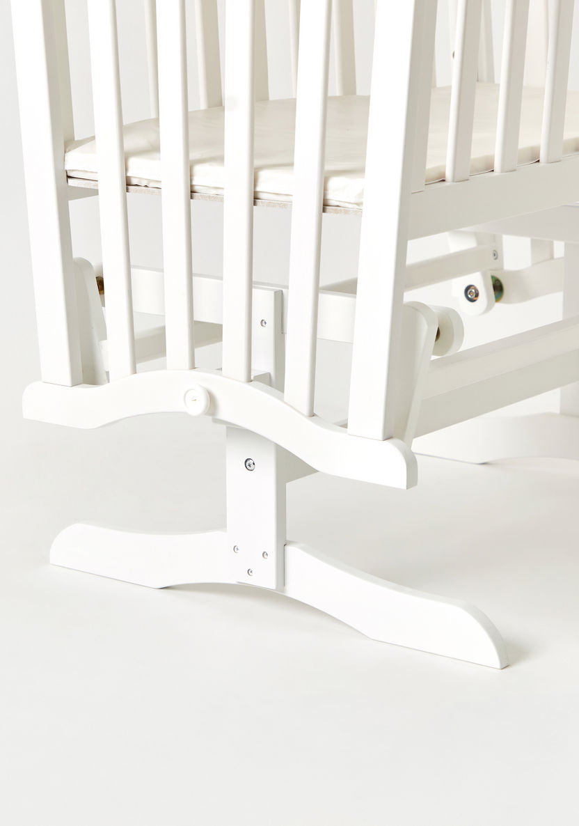 Giggles Wooden Gliding Cradle - White (Up to 6 months)-Cradles and Bassinets-image-5
