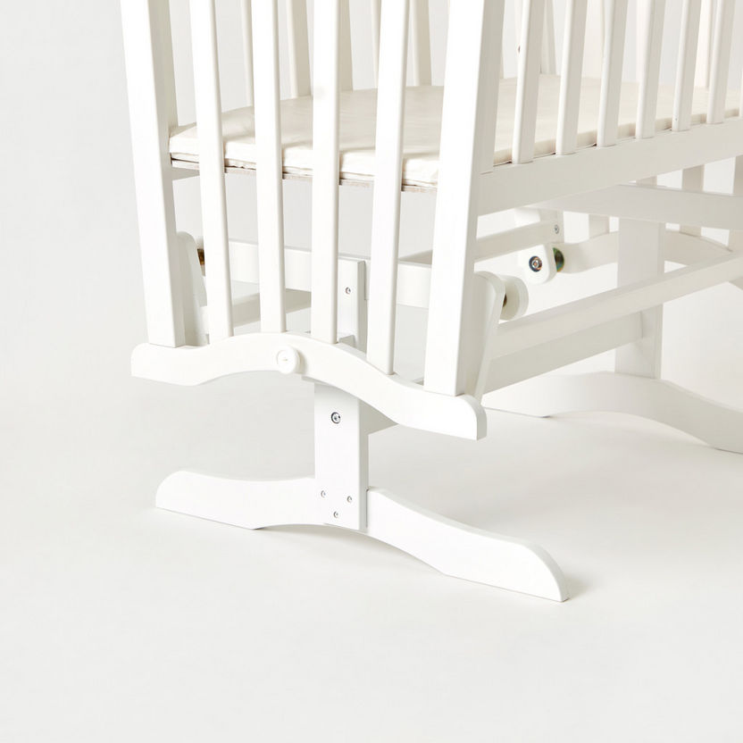 Giggles Wooden Gliding Cradle - White (Up to 6 months)-Cradles and Bassinets-image-5