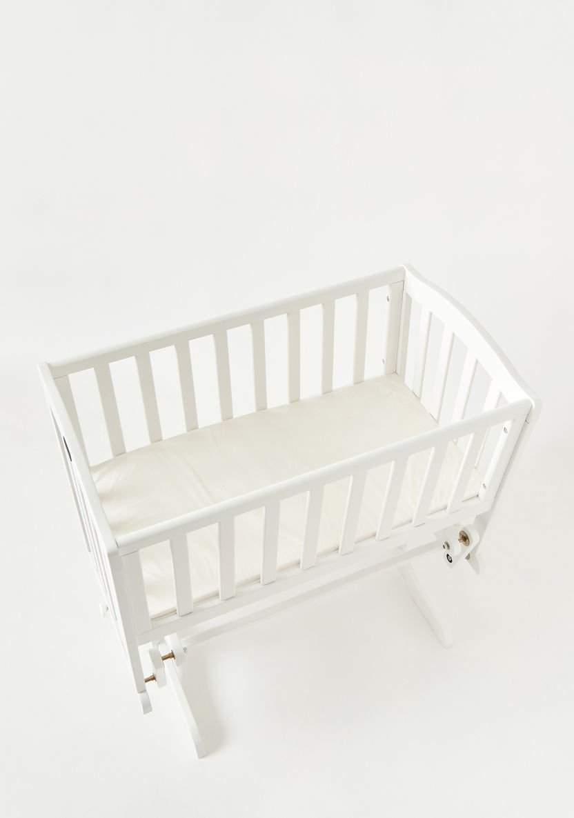 Giggles Wooden Gliding Cradle - White (Up to 6 months)-Cradles and Bassinets-image-6