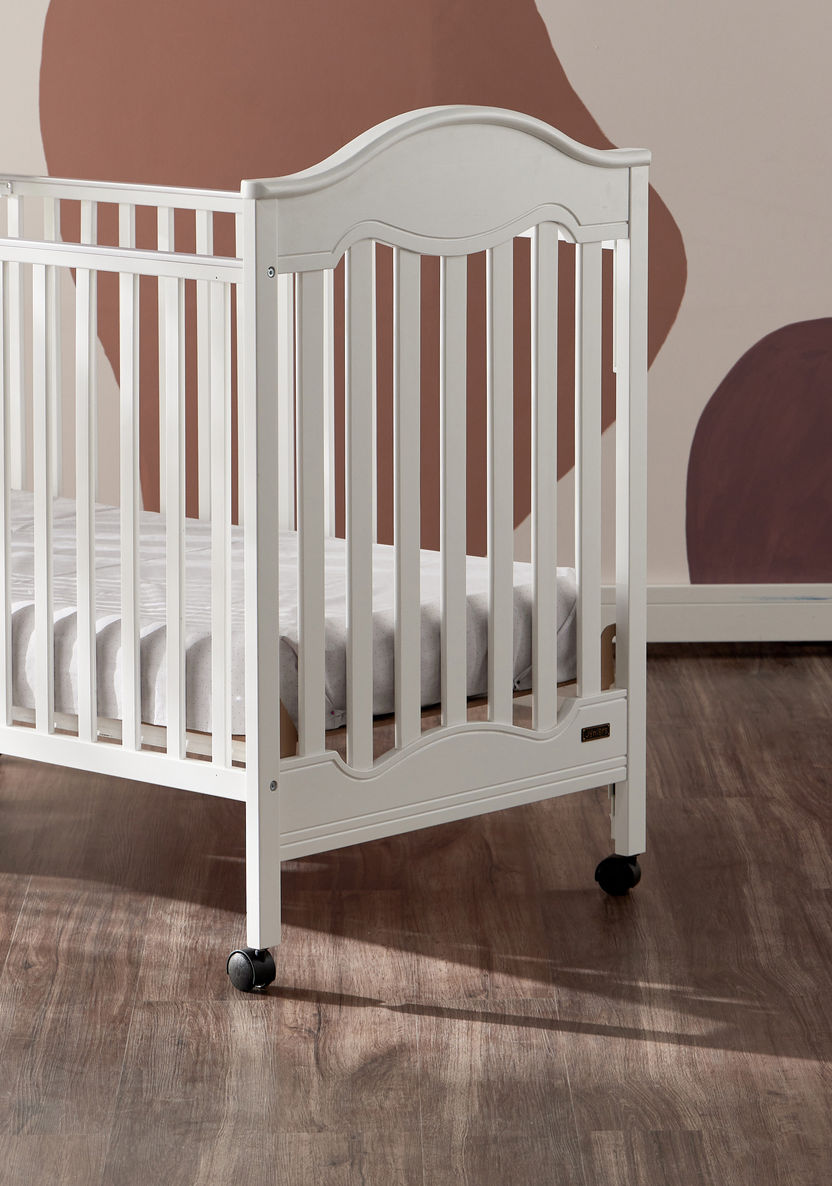 Juniors Charlotte Portable Wooden Crib with Three Adjustable Heights -White (Up to 3 years)-Baby Cribs-image-7