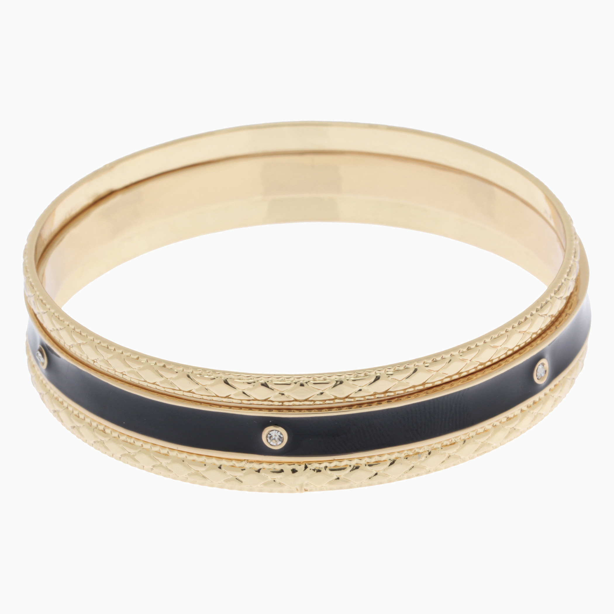 Buy Multi-pattern Bangles - Set of 3 Online | Centrepoint Kuwait