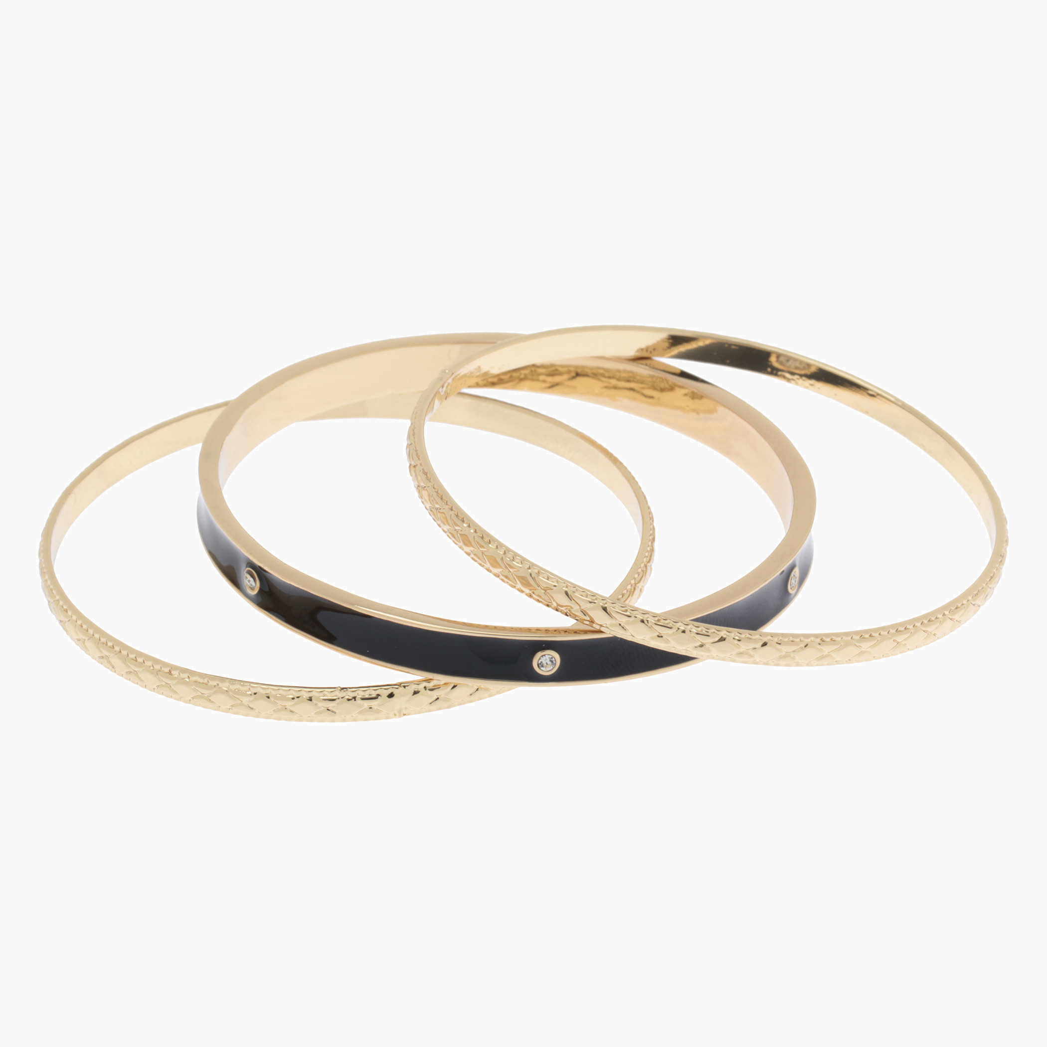 Buy Multi-pattern Bangles - Set of 3 Online | Centrepoint Kuwait