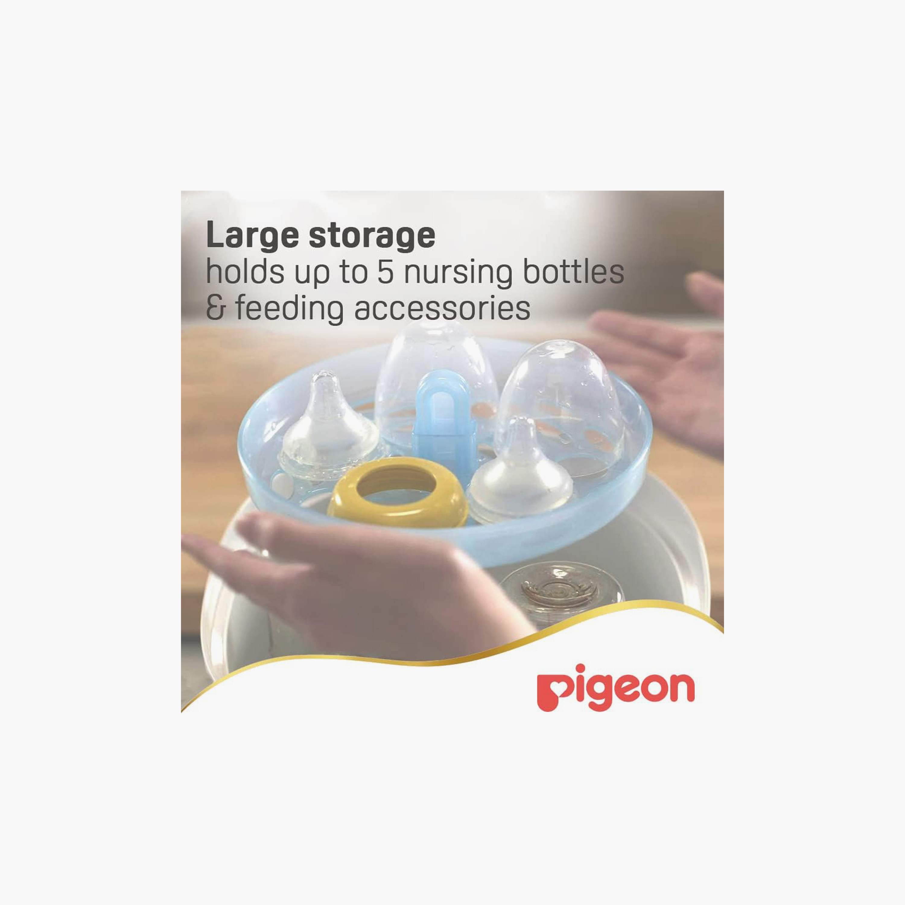 Pigeon Bpa Free Rapid Steam Sterilize - White-baby-feeding-sterilizersandwarmers-image-3