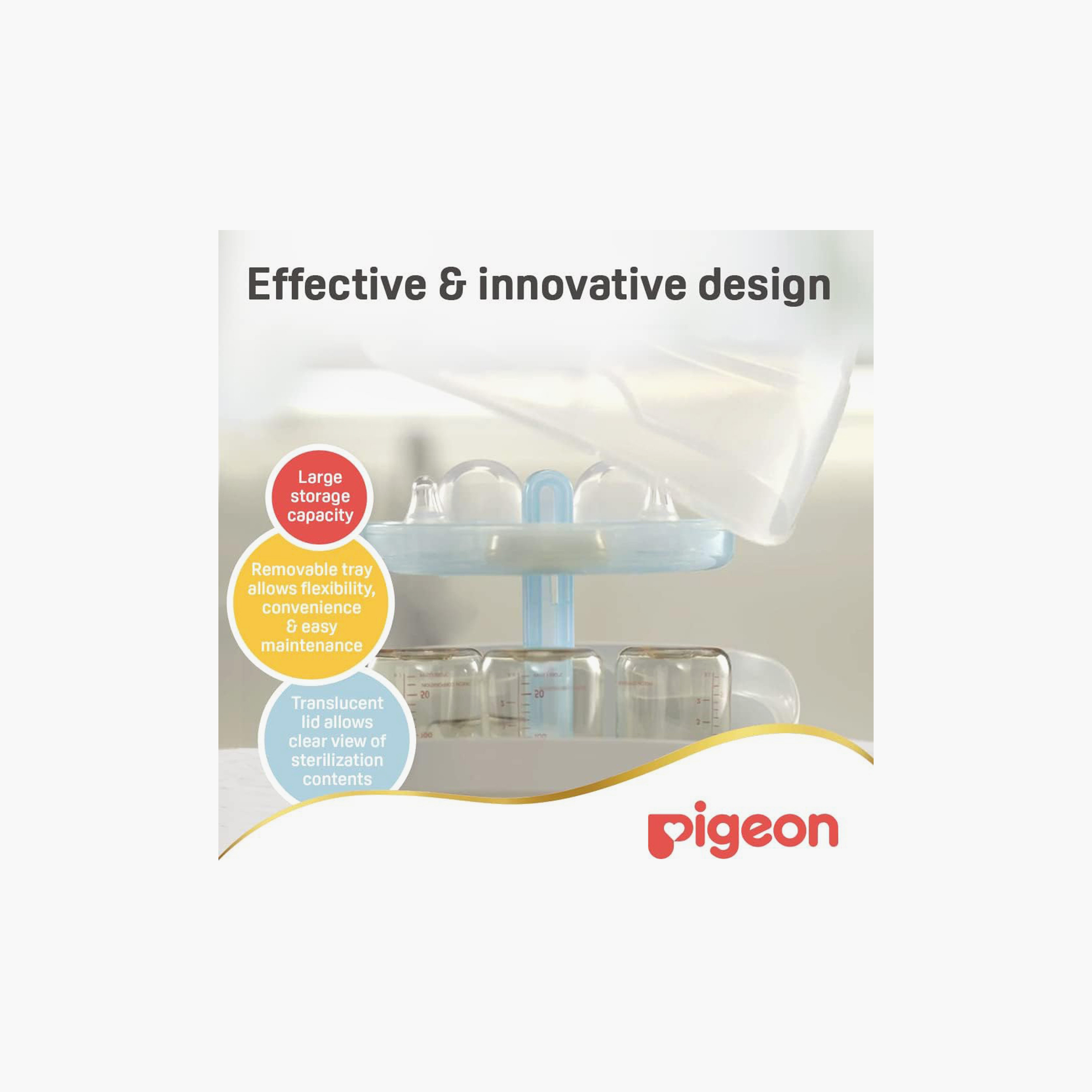 Pigeon Bpa Free Rapid Steam Sterilize - White-baby-feeding-sterilizersandwarmers-image-4