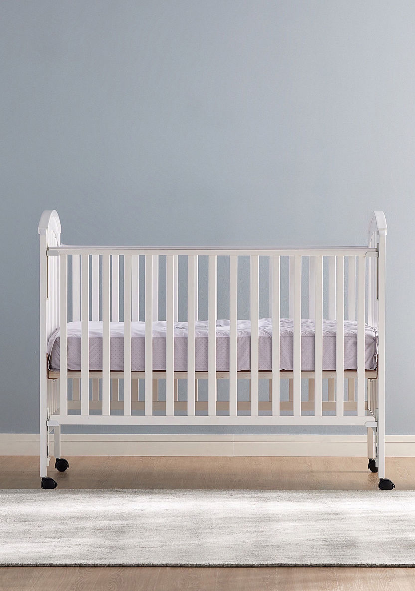 Juniors Capri Wooden Crib with Three Adjustable Heights - White (Up to 3 years)-Baby Cribs-image-3