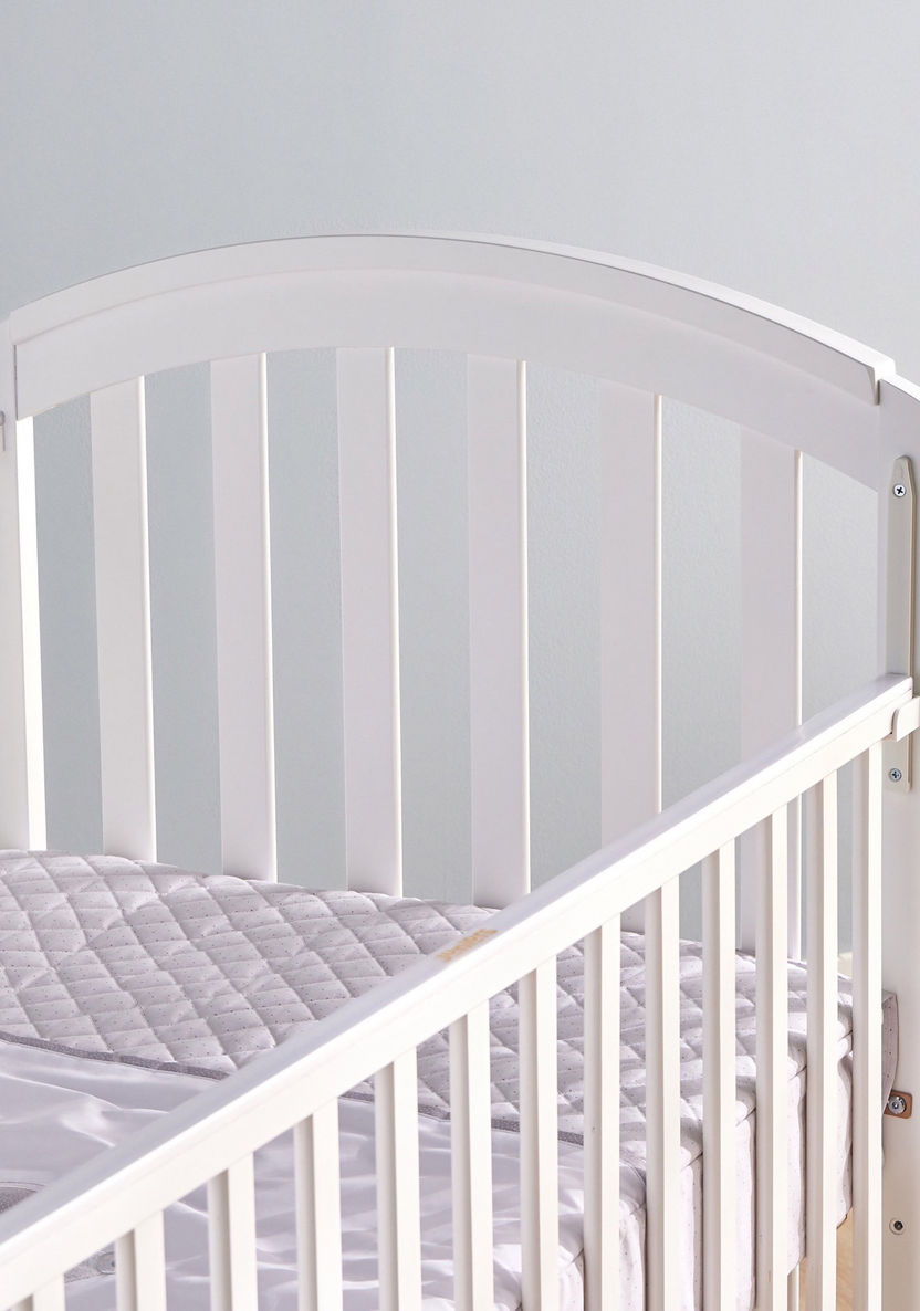 Juniors Capri Wooden Crib with Three Adjustable Heights - White (Up to 3 years)-Baby Cribs-image-4