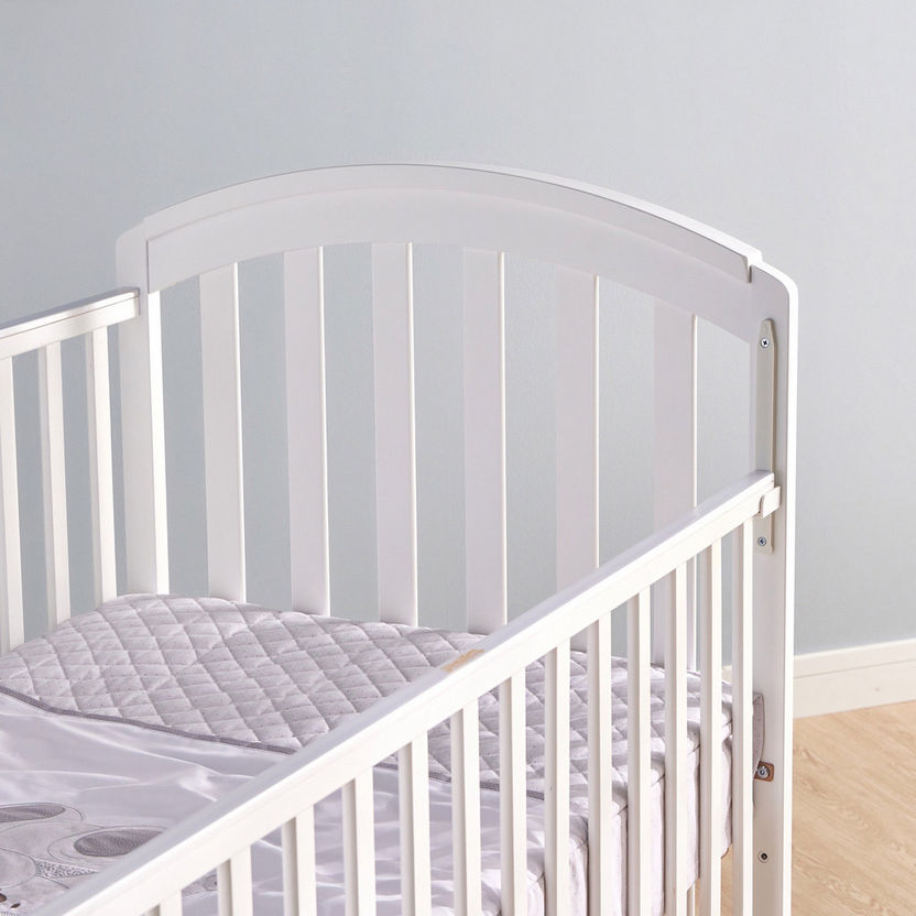 Juniors Capri Wooden Crib with Three Adjustable Heights - White (Up to 3 years)-Baby Cribs-image-4