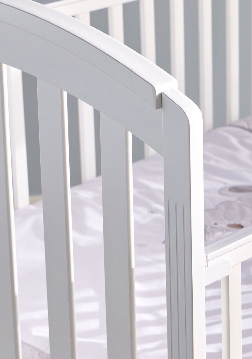 Juniors Capri Wooden Crib with Three Adjustable Heights - White (Up to 3 years)-Baby Cribs-image-6