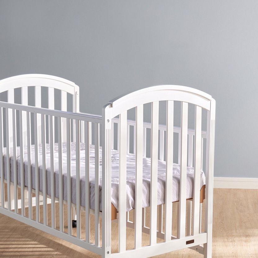 Juniors Capri Wooden Crib with Three Adjustable Heights - White (Up to 3 years)-Baby Cribs-image-7